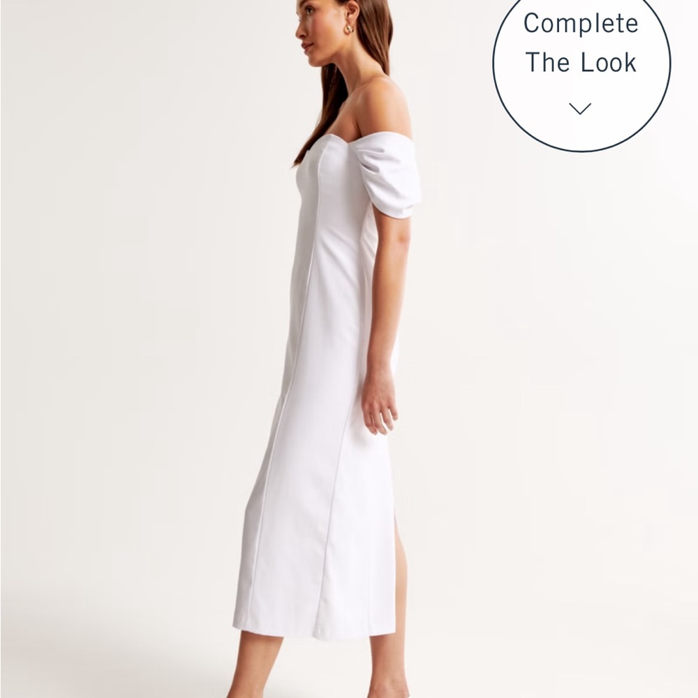 NWT Abercrombie White Off the Shoulder Dress - Picture 4 of 10